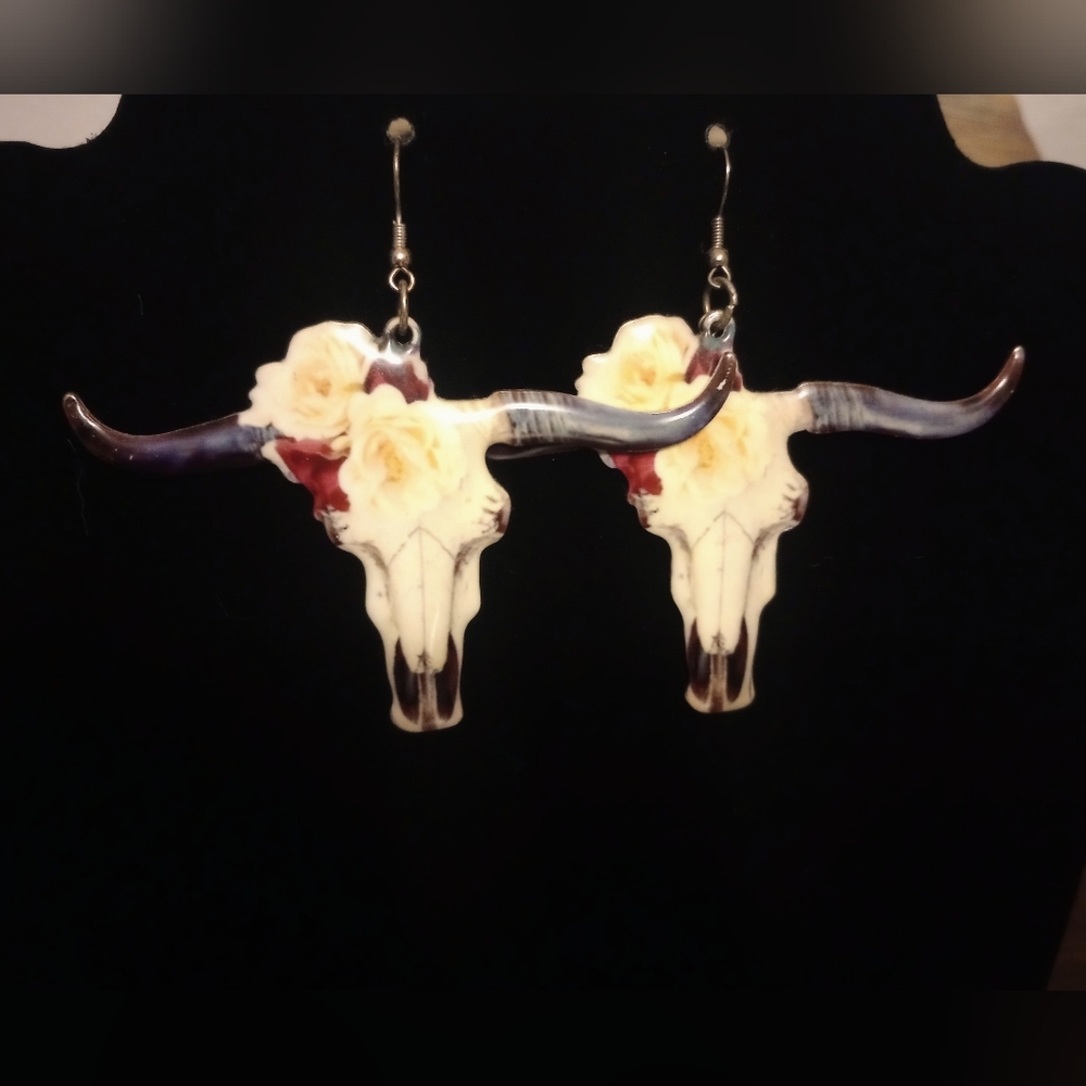 Cow Skull Earrings